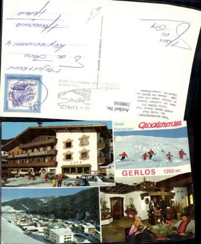 598016,Mehrbild Ak Gerlos Zillertal Hotel Glockenstuhl Wintersport