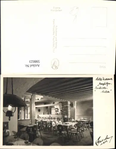 598023,Foto Ak Mayrhofen Hotel Kramerwirt Andreaskeller pub Hans Hruschka 1832