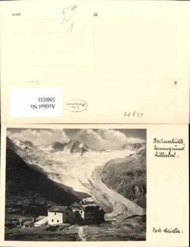 598031,Foto Ak Berlinerhütte Zemmgrund Zillertal Ginzling Mayrhofen pub Foto Maidler