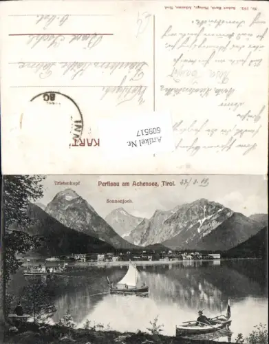 609517,Pertisau am Achensee Partie Leute Schiffe 1905 Achenkirch Maurach