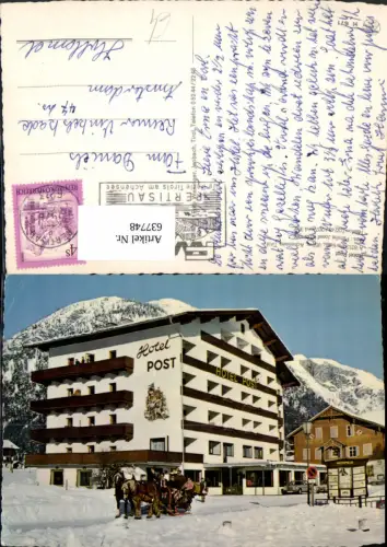 637748,Pertisau a. Achensee Eben a. Achensee Hotel Post Winteransicht Pferdeschlitten