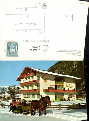 637813,Mayrhofen Zillertal Hotel Sonne Winteransicht Pferdeschlitten