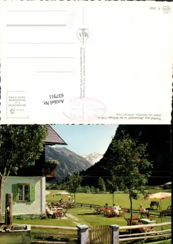 637911,Mayrhofen Stillupp Zillertal Gasthof zum Wasserfall geg. Gletscher