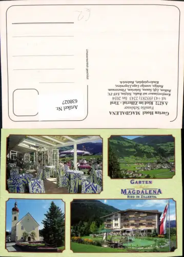 638027,Mehrbild Ak Ried im Zillertal Garten Hotel Magdalena