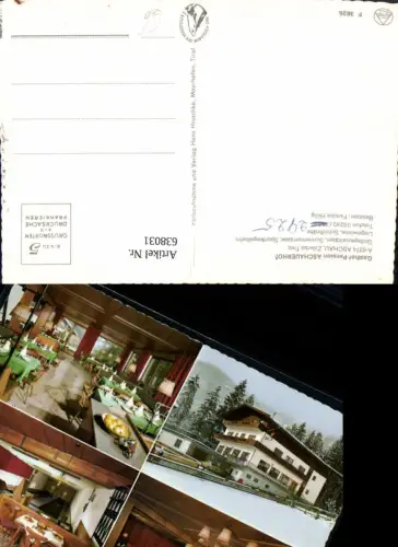 638031,Mehrbild Ak Aschau Zillertal Gasthof Pension Aschauerhof