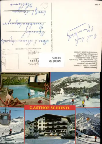 638035,Mehrbild Ak Fügen Zillertal Gasthof Schiestl Wintersport Seilbahn Gondel