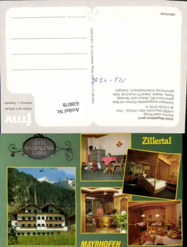 638078,Mehrbild Ak Mayrhofen Zillertal Hotel Magdalena garni