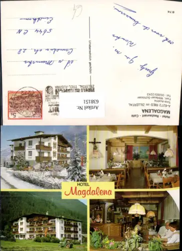 638151,Mehrbild Ak Ried im Zillertal Hotel Restaurant Magdalena