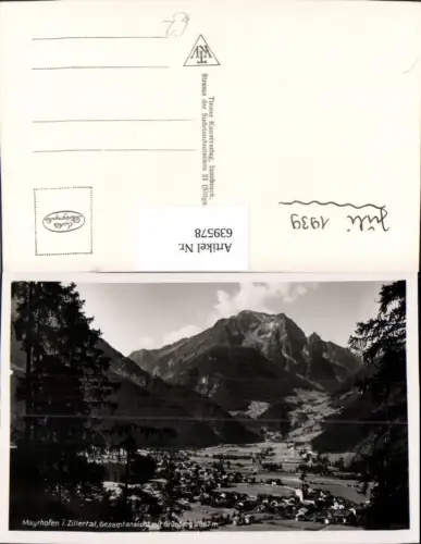 639578,Foto Ak Mayrhofen Zillertal m. Grünberg