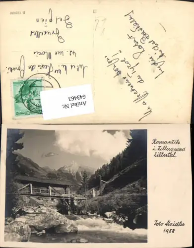 643463,Zillergrund Zillertal Mayrhofen pub Foto Maidler 1958