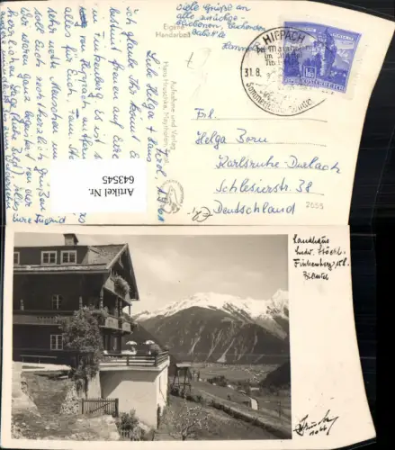 643545,Foto Ak Finkenberg Zillertal Landhaus Stöckl pub Hruschka 1066