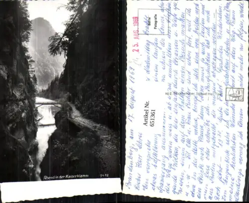 651361,Foto Ak Abend in der Kaiserklamm Aschau im Zillertal