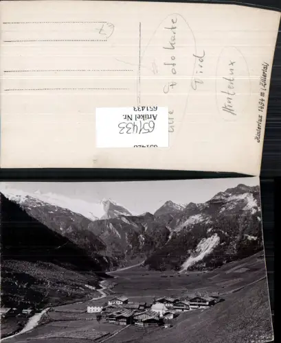 651433,alte Foto Karte Tirol Hintertux Zillertal Tux