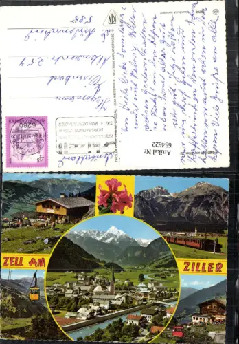654622,Mehrbild Ak Zell am Ziller Zillertal Seilbahn Eisenbahn
