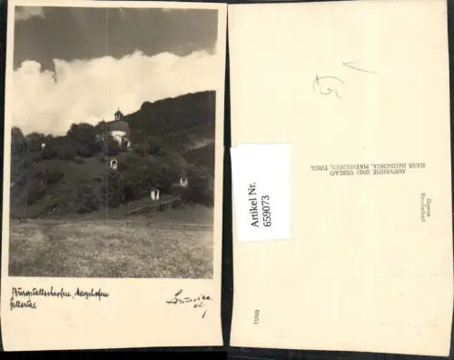 659073,Foto Ak Mayrhofen Burgstallschrofen Zillertal Kapelle pub Hans Hruschka 62