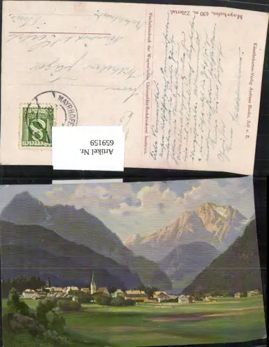 659159,Künstler Ak M. Baumgartner Mayrhofen Zillertal
