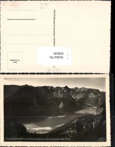 659245,Foto Ak Blick a. Achensee v. d. Erfurter Hütte Maurach Eben am Achensee