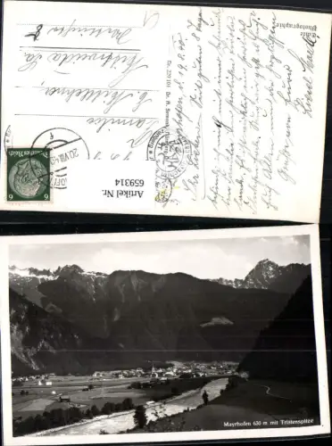659314,Foto Ak Mayrhofen mit Tristenspitze
