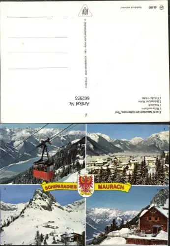 662955,Mehrbild Ak Maurach Eben am Achensee Winteransicht Rofanseilbahn