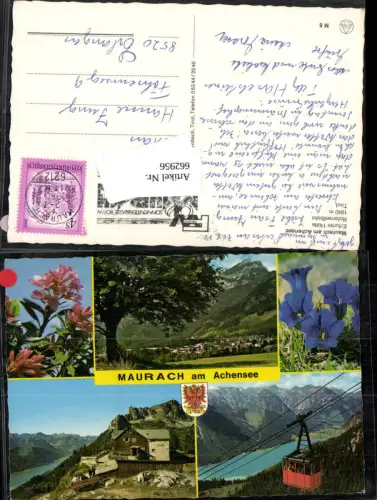 662956,Mehrbild Ak Maurach Eben am Achensee Seilbahn Enzian Erfurter Hütte