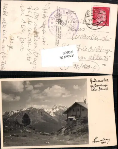 663935,Foto-AK Zillertal Gschösswandhütte Mayrhofen Brandberg pub Hans Hruschka 1060