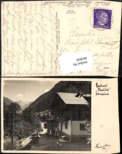 663936,Foto-AK Zillergrund Mayrhofen Klaushof pub Hans Hruschka 307