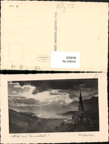 664926,Foto Ak Blick ins Zillertal Kirche Fügenberg pub Foto Angerer