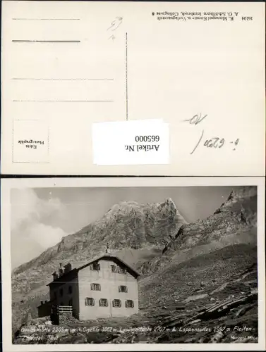 665000,Foto Ak Greizer Hütte Mayrhofen Greizerhütte mi Gigelitz Lappenscharte