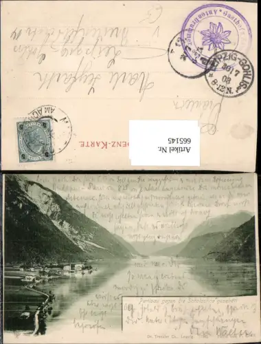 665145,Pertisau Eben a. Achensee geg. Schlolastica gesehen pub Fritz Gratl