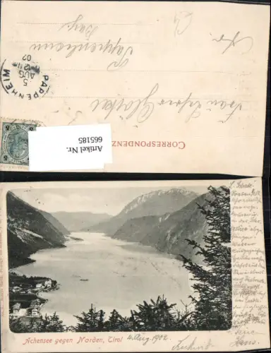 665185,Achensee geg. Norden Eben a. Achensee