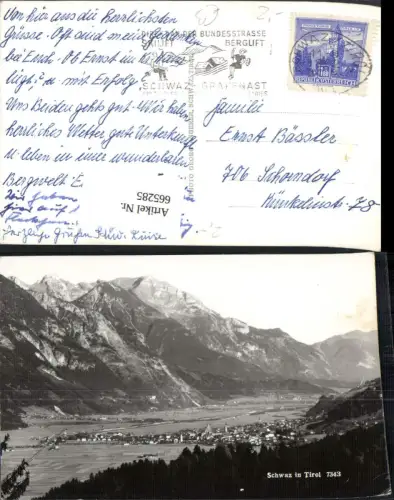 665285,Foto Ak Schwaz i. Tirol Totale