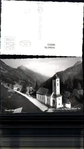 665913,Foto Ak Brandberg Mayrhofen Zillertal Ansicht Kirche