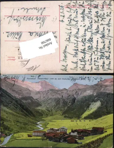 666700,Hintertux Tux im Zillertal um 1920 Gletscher