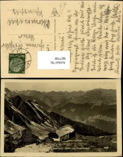 667708,Foto Ak Edelhütte geg. Tuxerkamm Mayrhofen Zillertal