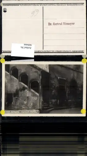 668444,Foto Ak Schwaz Micheliskapelle Treppenaufgang Stiege