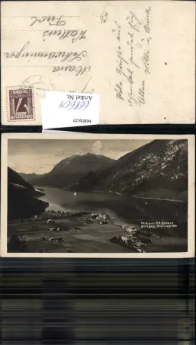 668609,Foto Ak Eben Pertisau a. Achensee Blick geg. Scholastika
