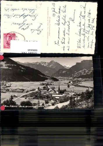 668668,Foto Ak Zell im Zillertal Blick zum Tristner