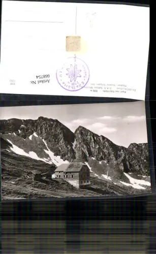 668754,Foto Ak Mayrhofen Karl v. Edel Hütte Zillertal Karl von Edelhütte