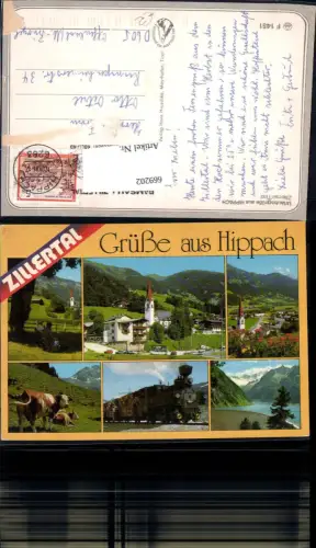 669202,Mehrbild Ak Hippach Zillertal Dampflok Eisenbahn Kühe Rinder Talsperre