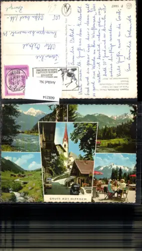 669214,Mehrbild Ak Hippach Dorfstraße Zillertal Partie a. Ziller Möslalm VW Käfer