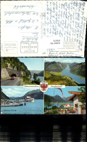 670272,Mehrbild Ak Terrassenrasthaus Bergkristall Eben Pertisau a. Achensee Dampfer