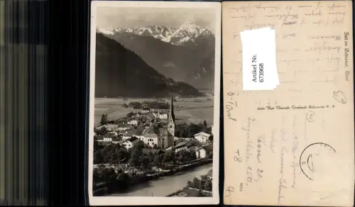 673968,Foto Ak Zell i. Zillertal Zell am Ziller Ansicht m. Kirche