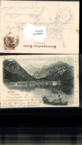674170,Pertisau am Achensee um 1900 Boot