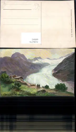 680042 Zillertal Künstler AK M. Baumgartner Berlinerhütte Mayrhofen Ginzling