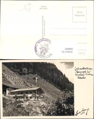 680043 Zillertal Ginzling Mayrhofen Jausenstation Gamsgrube pub Hans Hruschka 652