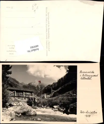 689301 Romantik im Zillergrund Zillertal Mayrhofen Ginzling pub Maidler 1958