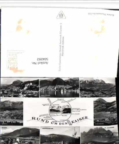 504392,Kufstein Kitzbühel Kirchberg Brixen Landkarte Mehrbildkarte