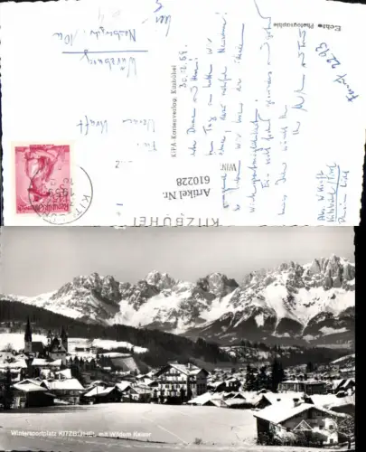 610228,Foto Ak Kitzbühel m. Wilden Kaiser Winteransicht