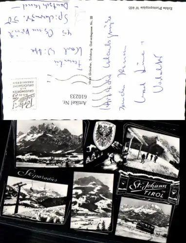 610233,Mehrbild Ak St Johann i. Tirol Wintersport Ski Bergbahn Sessellift