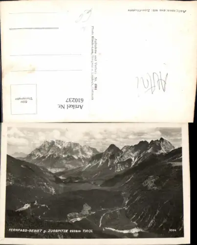 610237,Foto Ak Fernpaßgebiet m. Zugspitze Fernpass b. Biberwier Nassereith